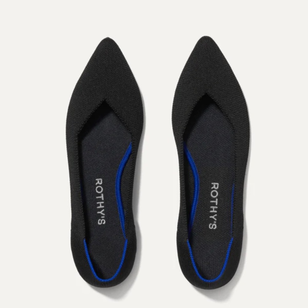 Rothy’s Black Classic Flats Size 6W